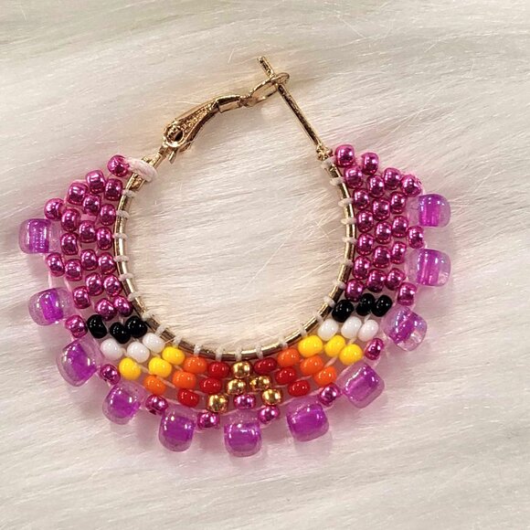 Small Hot Pink Hoops - Picture 1 of 3